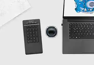 3Dconnexion Numpad Pro klawiatura numeryczna bezprzewodowa, Bluetooth, aluminiowa, ergonomiczna, kompatybilna z Windows i Mac