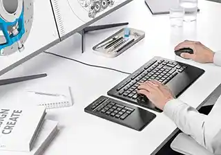 3Dconnexion Numpad Pro klawiatura numeryczna bezprzewodowa, Bluetooth, aluminiowa, ergonomiczna, kompatybilna z Windows i Mac
