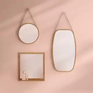 5five Simply Smart Lustro owalne 43x77cm ze skórzanym paskiem