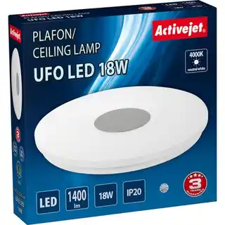 Activejet Plafon sufitowy AJE-Ufo 18W Biały