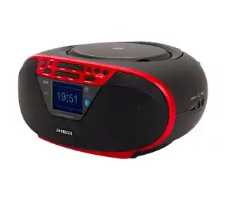 Aiwa Radioodtwarzacz BBTU-500DAB Czarno-czerwony