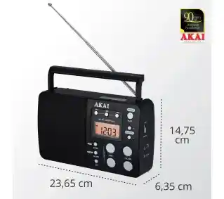 AKAI APR-200 Czarny Radioodbiornik