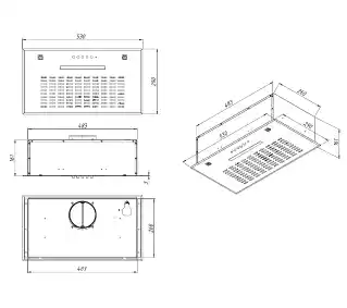 Akpo WK-7 Saverne 60 Czarny Okap wkład