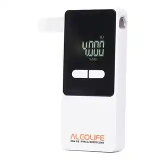Alcolife Alkomat S3 elektrochemiczny, precyzyjny, wyświetlacz LCD, certyfikat CE