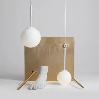 Aldex Lampa wisząca nowoczesna biała kula BOSSO MINI 14 WHITE 1087XXS