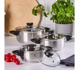 Altom Design Emilio Indukcja Stal nierdzewna 020400486 Zestaw garnków