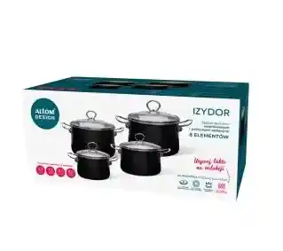 Altom Design Izydor 02050021294 Indukcja Emalia 8 elementów Zestaw garnków