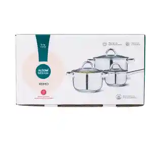 Altom Design Remo 020400491 Indukcja Stal nierdzewna 6 elementów Zestaw garnków