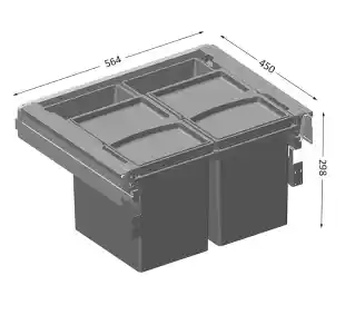 Alveus Albio 50 2x17l 2x1l Sortownik odpadów