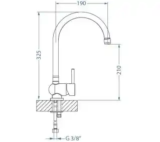 Alveus Arc 110 Bateria kuchenna wysoka beżowa 1126723