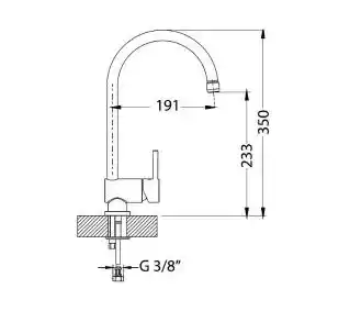 Alveus Arc 110 Bateria kuchenna wysoka czarna 1126725