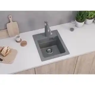 Alveus Atrox 10 1139771 Granitowy Czarny Zlewozmywak prostokątny