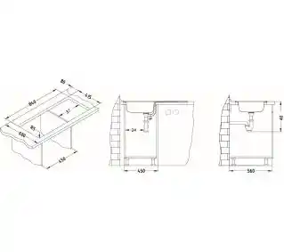 Alveus Basic 60 1008843K satyna Zlewozmywak prostokątny