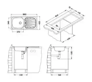 Alveus Basic 80 1008993K len Zlewozmywak prostokątny