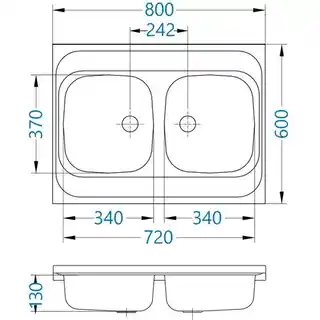 Alveus Zlewozmywak Primal 20 1124501 Satynowy