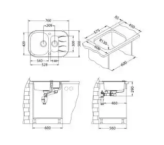 Alveus Zlewozmywak Wave 30 1102741 Biały