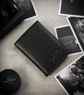 Always Wild Portfel skórzany N4-P-SCR czarny