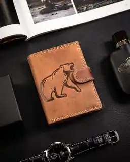 Always Wild Portfel skórzany N4L-CHM-BEAR brązowy