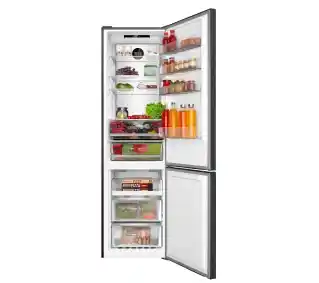 Amica FK3706D.5DFZXC A Pełny No Frost 200cm Komora świeżości Czarny Inox Lodówka