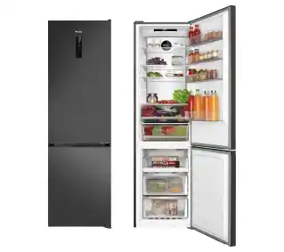 Amica FK3706D.5DFZXC A Pełny No Frost 200cm Komora świeżości Czarny Inox Lodówka