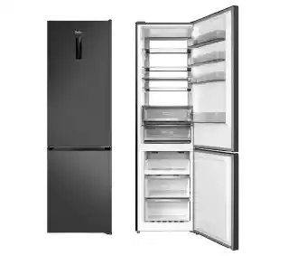 Amica FK3706D 5DFZXC No Frost 200cm Czarna inox lodówka z komorą świeżości