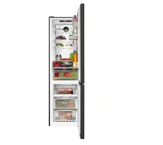 Amica FK3706E.2DFZXC D Pełny No Frost 200cm Komora świeżości Czarny Inox Lodówka