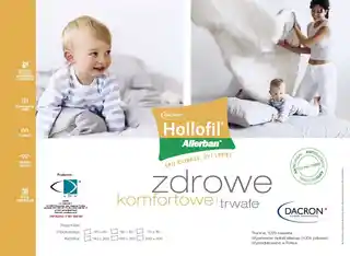AMW Poduszka antyalergiczna 70x80 Hollofil Allerban 0,83 kg biała ze środkiem przeciwdziałającym rozwojowi roztoczy grzybów i bakterii