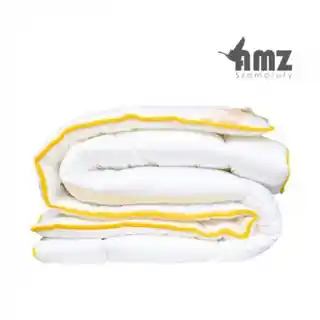 AMZ Kołdra antyalergiczna 135x200 satyna bawełniana Bee Soft zimowa ciepła 1250g biały