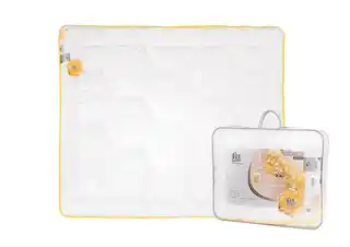 AMZ Kołdra antyalergiczna 155x200 satyna bawełniana bee soft zimowa 1400g
