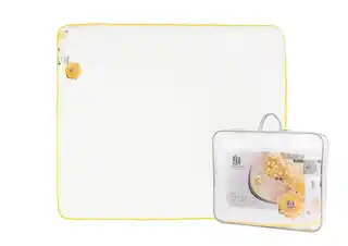 AMZ Kołdra antyalergiczna 180x200 satyna bawełniana bee soft letnia 700g biały