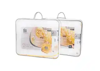 AMZ Kołdra antyalergiczna 200x200 satyna bawełniana BEE SOFT całoroczna