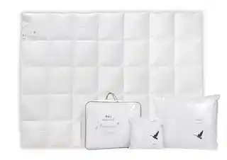 AMZ Kołdra Puchowa 135x200 Royal, całoroczna, puch 100 procent, luksusowa, antyalergiczna