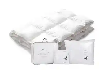 AMZ Kołdra Puchowa 135x200 Royal, całoroczna, puch 100 procent, luksusowa, antyalergiczna