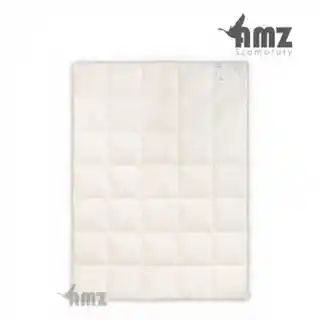 Kołdra puchowa AMZ Basic Plus 200x200, letnia, 70 procent puchu, 580g, biały