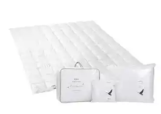 Kołdra puchowa AMZ Royal 200x200, letnia, 100 procent puchu, 400g, biały