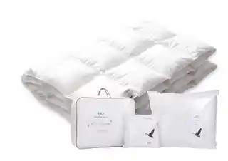 Kołdra puchowa AMZ Royal 220x200 zimowa, wypełnienie 100 procent puchu, 1040g, biały
