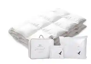 Kołdra puchowa AMZ Royal 240x220 całoroczna, puch 100 procent, 970g, biały