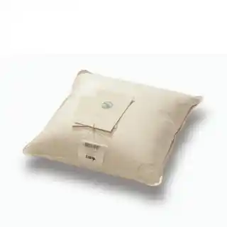 AMZ poduszka puchowa 40x40 organic cotton, puch 90 procent, naturalny kremowy