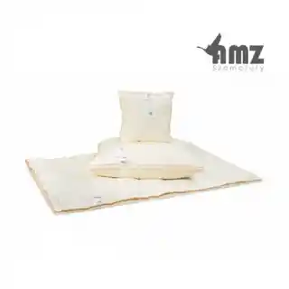 AMZ Poduszka puchowa 70x80 Prestige Puch 100 procent, naturalny puch, antyalergiczna, wykończenie satynowe, polska produkcja