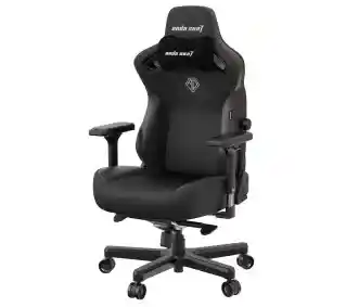 Anda Seat Kaiser 3 L, fotel gamingowy do 150kg, skóra ECO, czarny, ergonomiczny, regulowany, z podłokietnikami