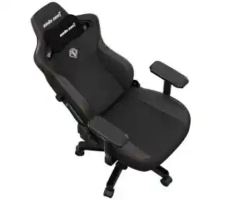 Anda Seat Kaiser 3 L, fotel gamingowy do 150kg, skóra ECO, czarny, ergonomiczny, regulowany, z podłokietnikami