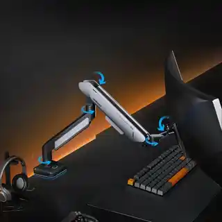 Anda Seat Stealth II PRO RGB od 17 do 42 Max 15kg Biały Uchwyt do monitora