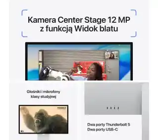 Apple Studio Display 2026 MFF14RC/A 27 5K 60Hz Szkło nanostrukturalne Podstawka z regulacją pochylenia Monitor LED