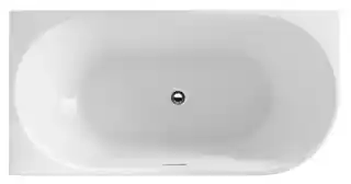 Aqualine Wanna przyścienna 140x70x58 cm narożna lewa 222L , biała TIBERA L