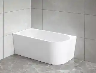 Aqualine Wanna przyścienna 140x70x58 cm narożna lewa 222L , biała TIBERA L