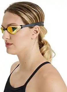 Arena Okulary pływackie Cobra Core Swipe Mirror czarny złoty