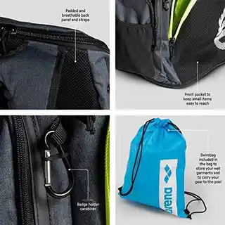 Arena Uniseks Melange Bolsa Team Plecak, Czarny, 45 l