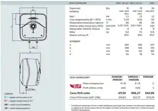 Ariston-thermo Podgrzewacz pojemnościowy 15L wody Ariston ANDRIS R 15U EU / podumywalkowy