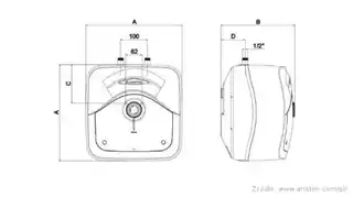 Ariston-thermo Podgrzewacz pojemnościowy 15L wody Ariston ANDRIS R 15U EU / podumywalkowy