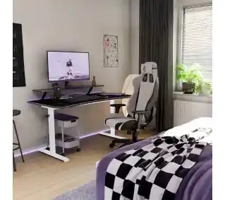 Arozzi Arena Medium White 140cm Biały Biurko gamingowe